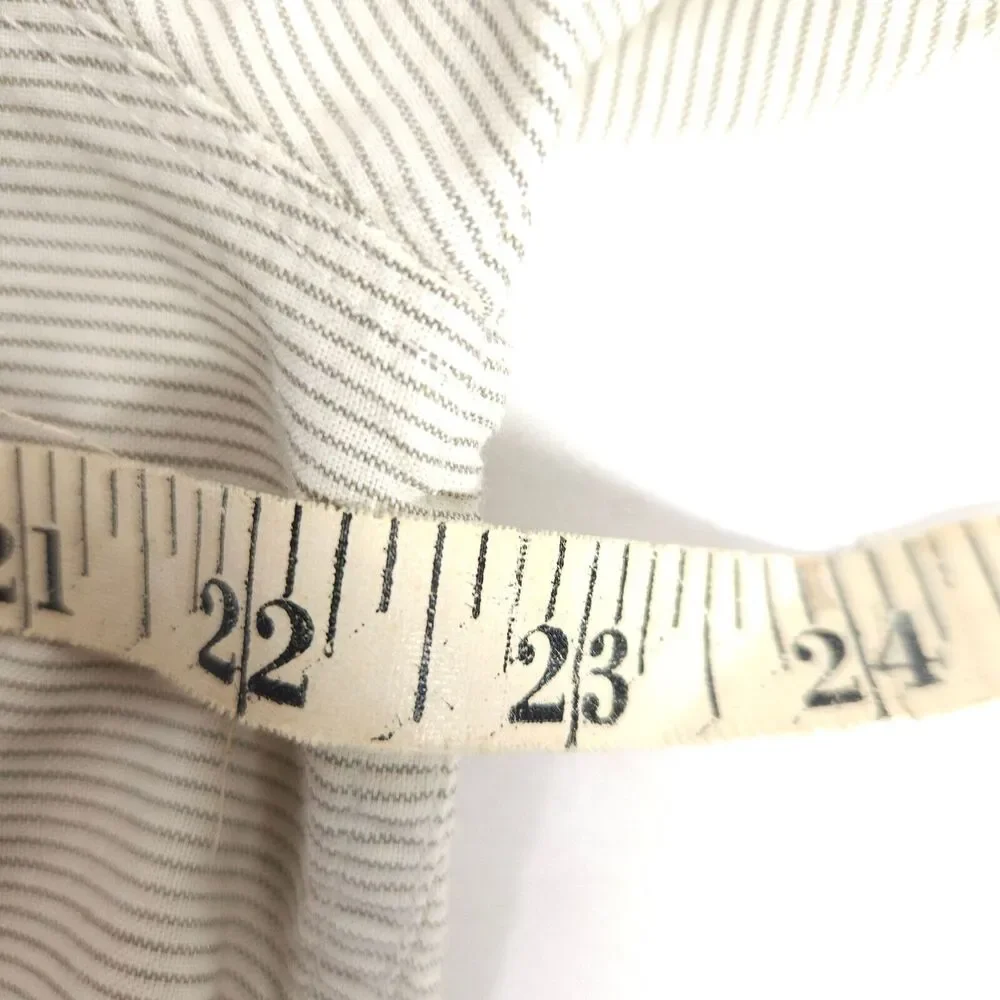 The North Face‎ Men White Gray Stripe Button Up Shirt Mens Large